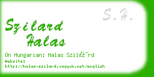 szilard halas business card